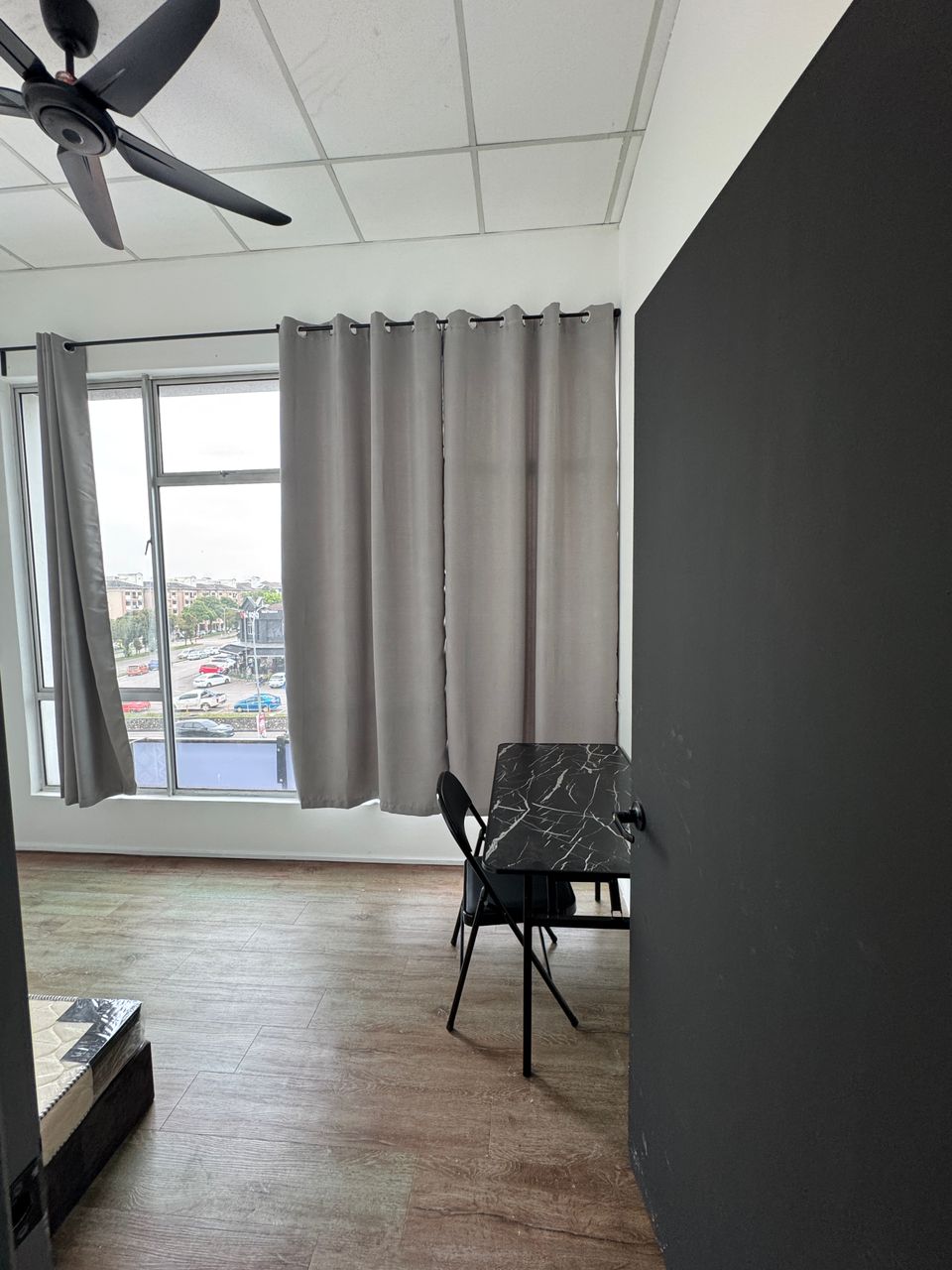 Cozy bedroom with study desk